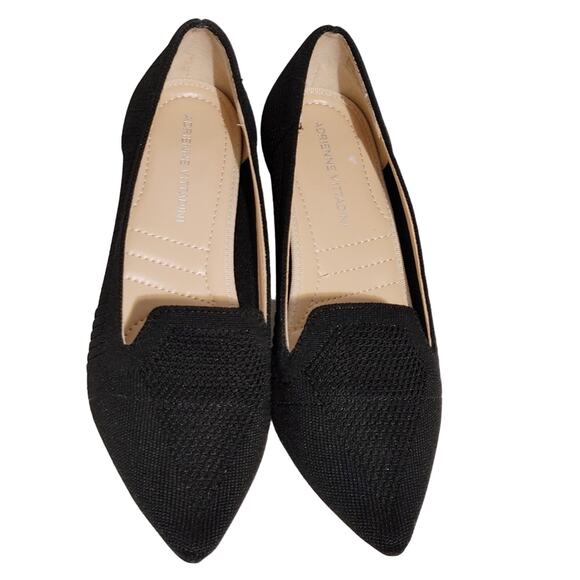 Adrienne Vittadini Skippy Pumps Kitten Heel Pointed Toe Black Womens Size 6.5M - Picture 4 of 7